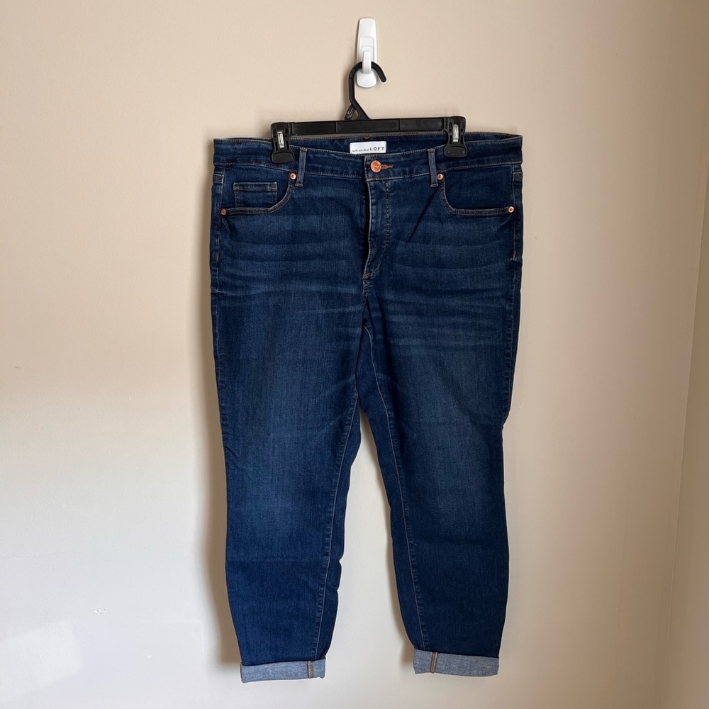 LOFT Dark Blue Ankle Jeans